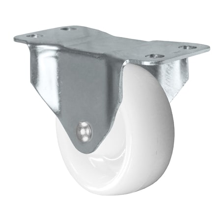 Durastar Caster; 3x1.25" Rigid Fork; 3x1.25"Polyolefin Wheel, Donut, White; 1/2 10CR314DPO83E